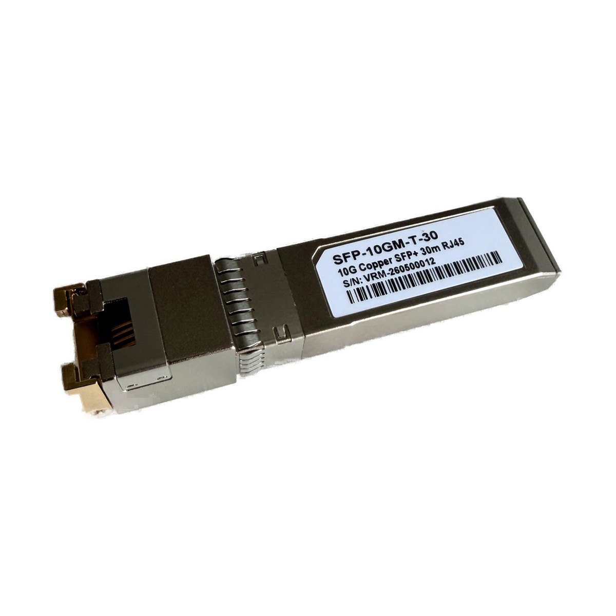 VELRA SFP-10GM-T-30 互換モジュールの製品写真（SFP+・RJ45）